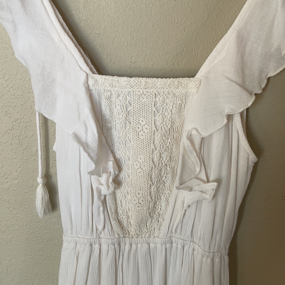 Cream embroidered maxi dress